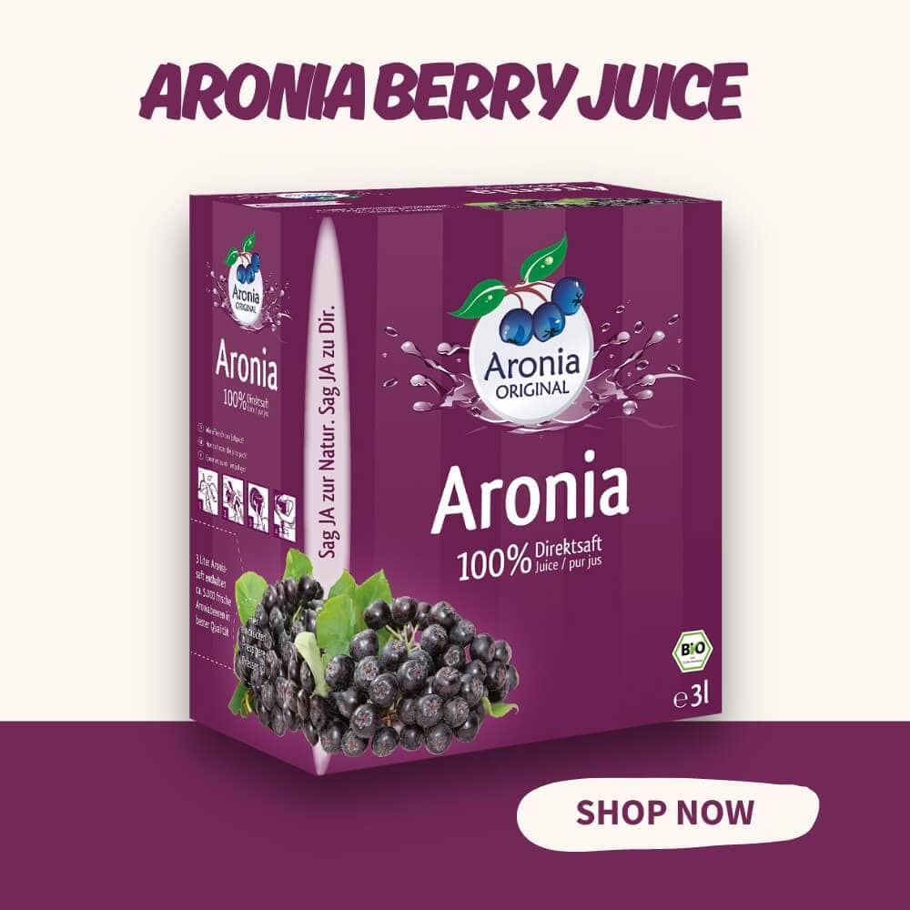 Ad Aronia berry juice